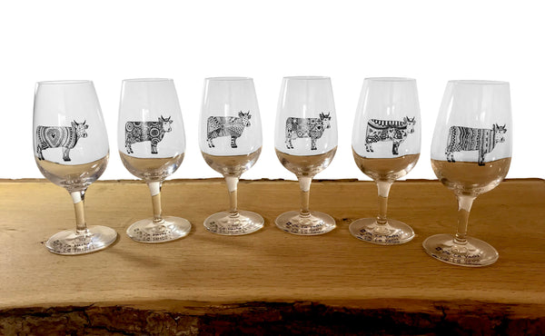 Set of 6 Wine Glasses - Oh La Vache Boutique!