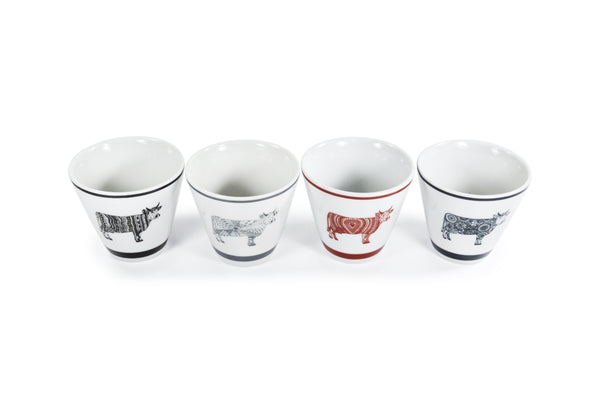 Set of 4 Espresso Cups - Oh La Vache Boutique!