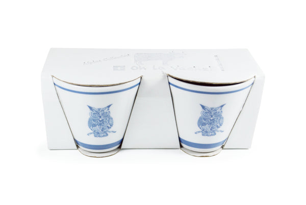 Set of 2 Owl Espresso Cups - Oh La Vache Boutique!