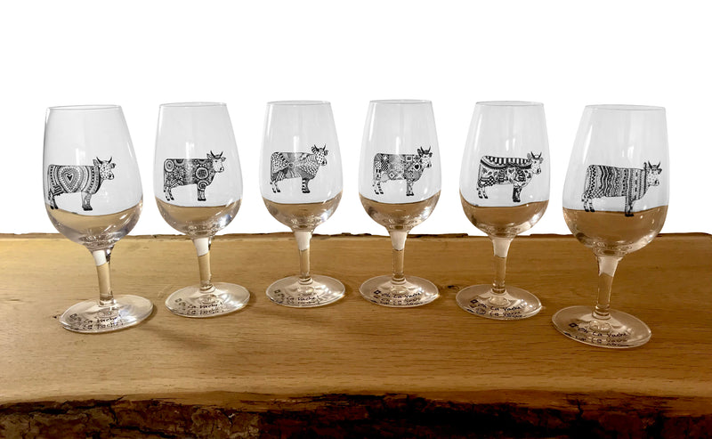 Set of 6 Wine Glasses - Oh La Vache Boutique!