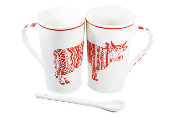 Hot Chocolate Mug with Spoon - Oh La Vache Boutique!