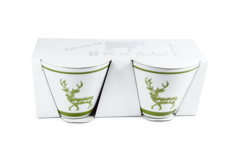 Set of two Deer Espresso Cups - Oh La Vache Boutique!